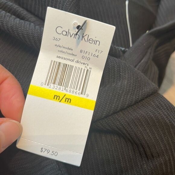 Calvin Klein V-neck Sweater-BLACK-Medium - Picture 2 of 3